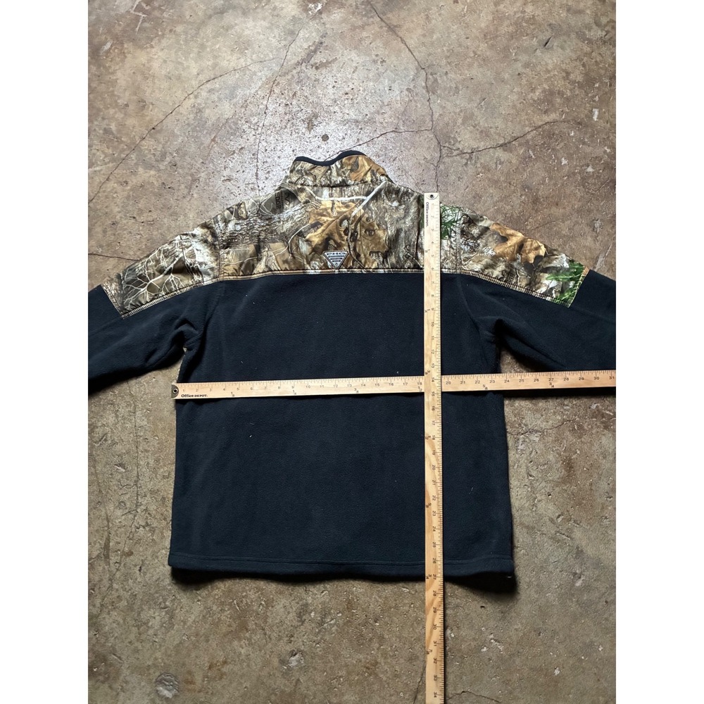 Columbia Sportswear Mens XL Camo Fleece Jacket RealTree Full Zip Black Outdoor - Picture 6 of 6